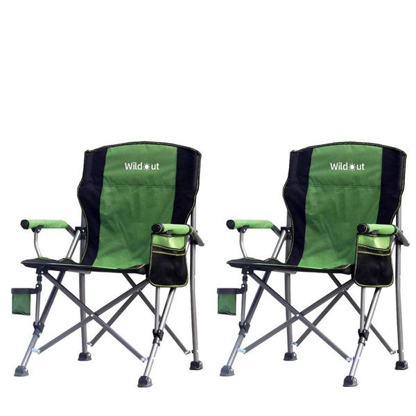 Wildout -2 x Portable Sturdy Folding Camping Chair