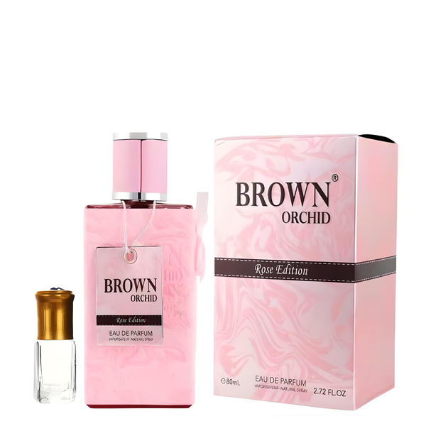 Fragrance World - Brown Orchid Rose Edition EDP - 80ml + Perfume Oil
