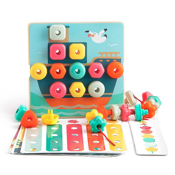 TopBright - Fine Motor Lacing, Stacking and Peg Activity Set