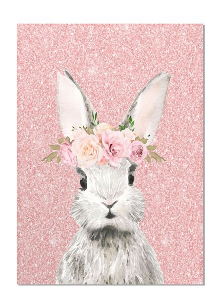 Wall Art: Watercolour Bunny Printed Poster