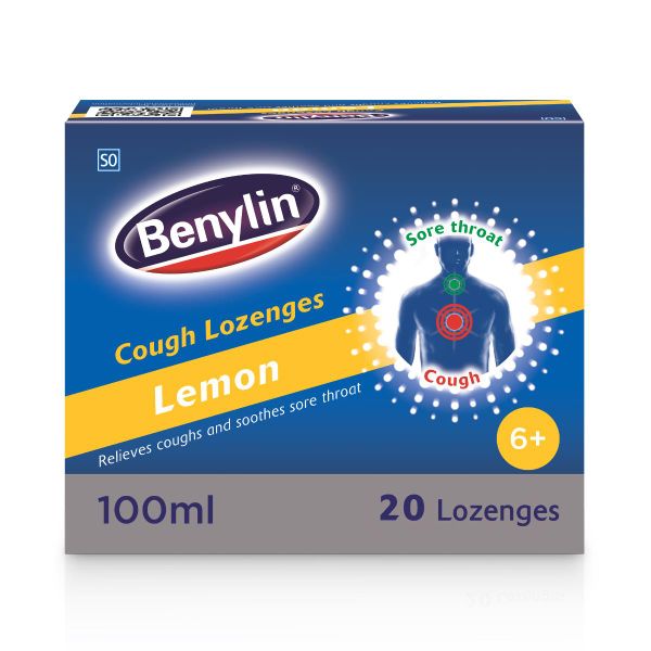 Benylin Cough Lozenges, Lemon, 20 Lozenges