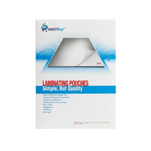 A4 250 Micron Laminating Pouches (216x303mm) 100 Pack