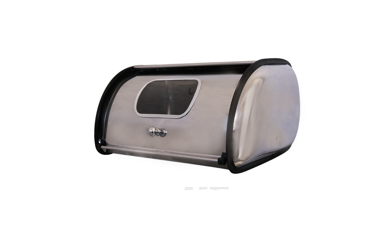 Bread Bins Vintage Stainless Steel Double Loaf Bread Bin with Window (PLEASE READ DESCRIPTION