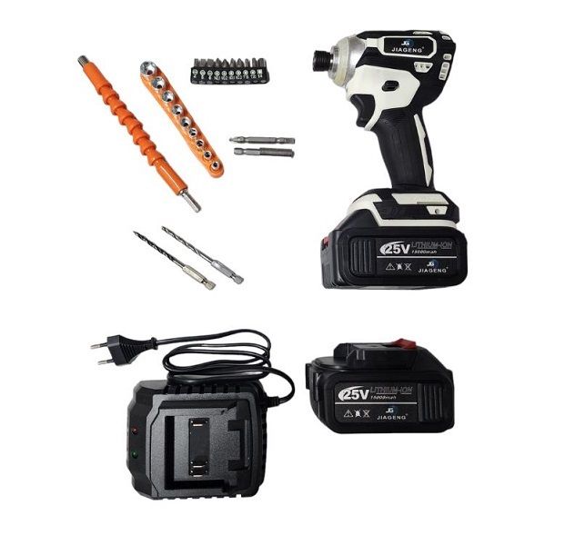 Electric Cordless Screw Driver 2 x 25V 15000mah Battery