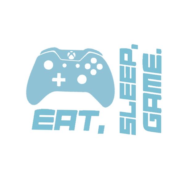 Eat Sleep Game Wall Decal - Glow in the Dark Gamer Sticker for Boys Room