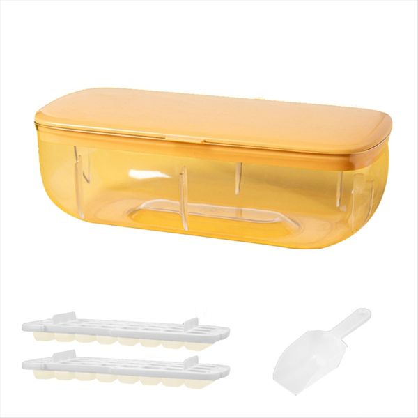 48 Double Silicone Large Capacity Ice Box Ice Storage Ice Box Yellow