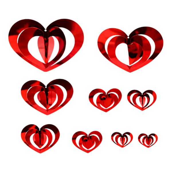 32-Piece 3D Hanging Heart Decoration Set - Party &amp; Valentines Day Décor