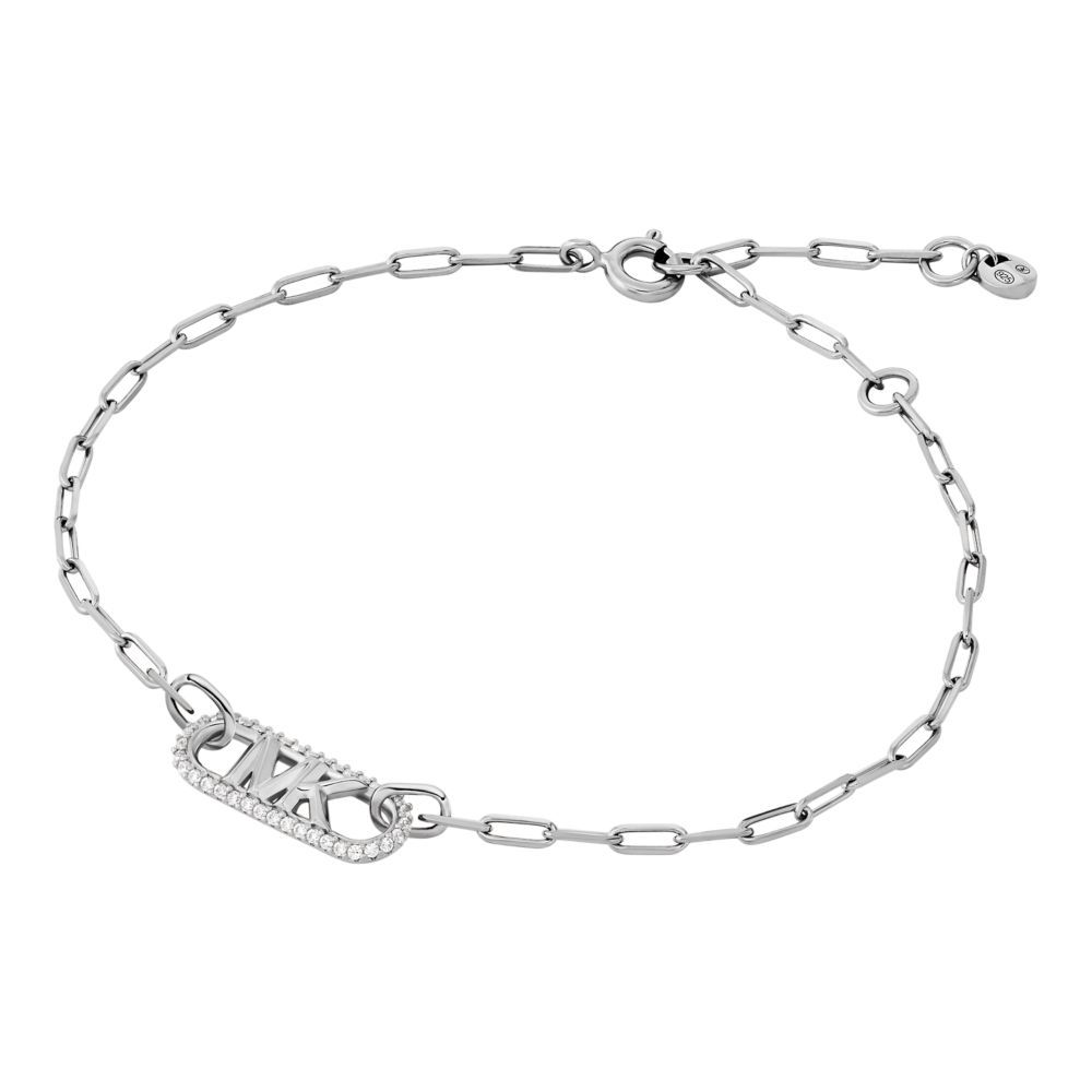 Michael Kors Women's Premium Link Sterling Silver Pav Empire Link Chain ...