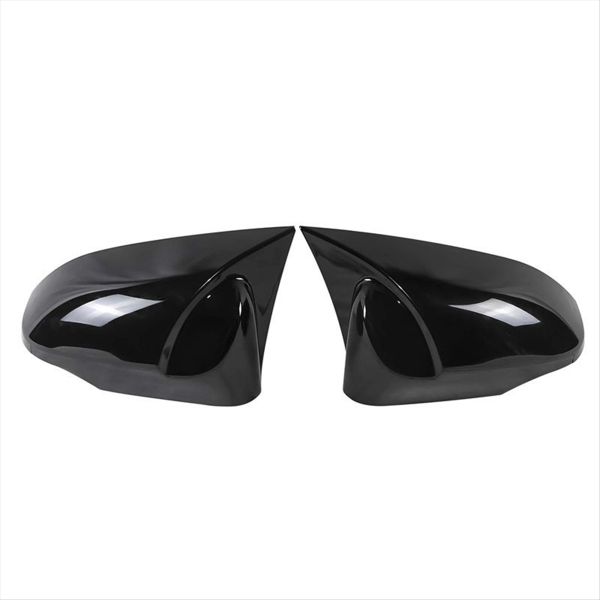 1 Pair of Bright Black Horn Rearview for Camry 13-17 Compatible with Toyota