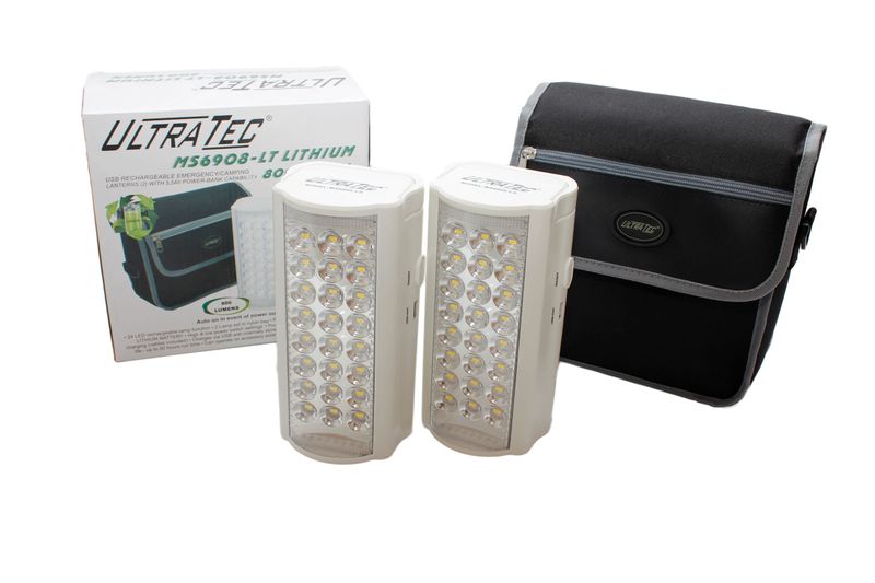 Ultratec Backup Lantern 800 Lumens Twinpack Lithium Battery with Power Bank