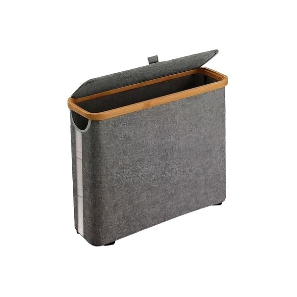 Toilet Roll Holder Storage Stand, Bamboo Toilet Roll Storage Holder