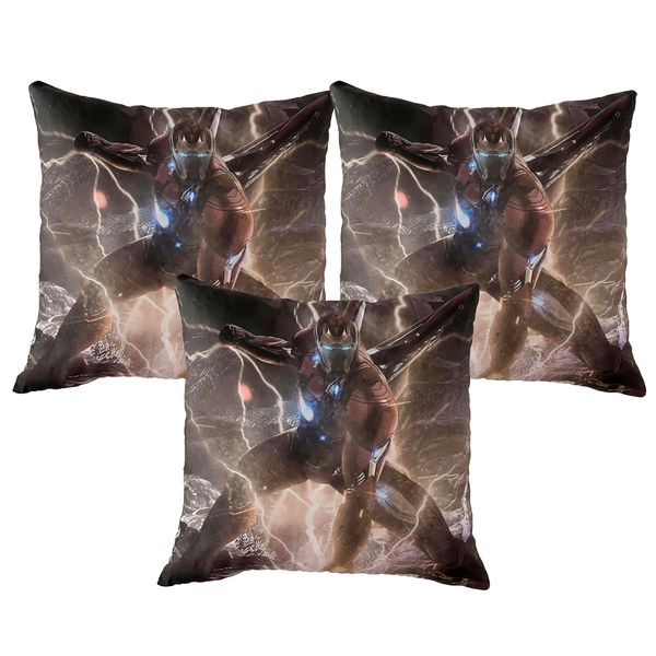 Avengers Iron Man Couch Pillow Cover 45cm x 45cm (3 Pack)