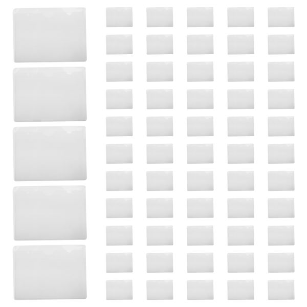 60 Pack 3 5X4 7Inches Self-Adhesive Label Holder Plastic Card Holder