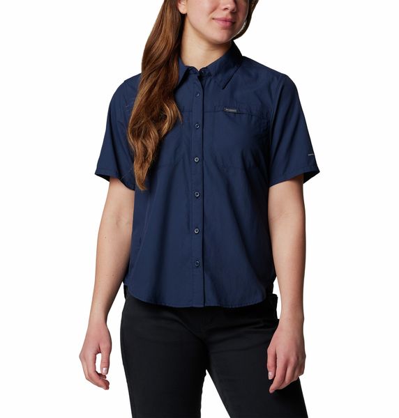 Columbia Women's Silver Ridge 3.0 Short Sleeve Shirt Collegiate Navy