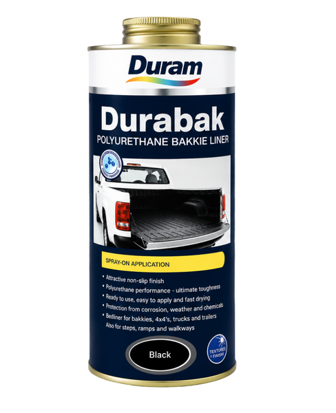 Duram Durabak Polyurethane Bakkie Liner Spray-On Black 1L