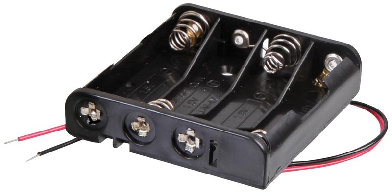 Multicomp Pro (MP006847) Battery Holder, 4 x AAA, Wire Lead