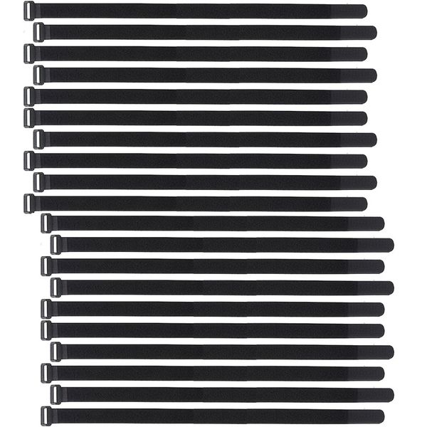 20 Pack Reusable Velcro Cable Ties - Adjustable Straps