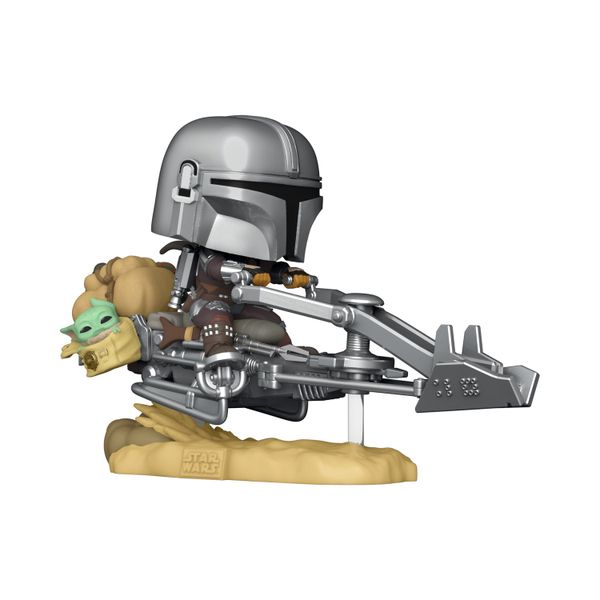 Funko Pop!: Star Wars - The Mandalorian On Speeder With Grogu