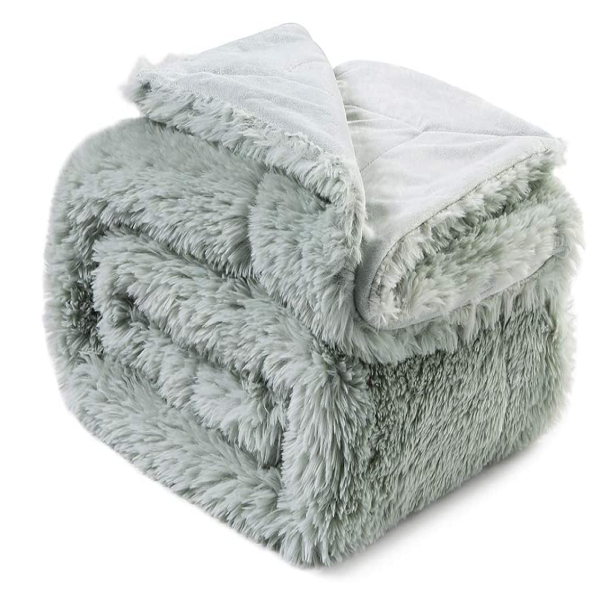 Soft Warm Couch and Bed Fluffy Throws - Grey
