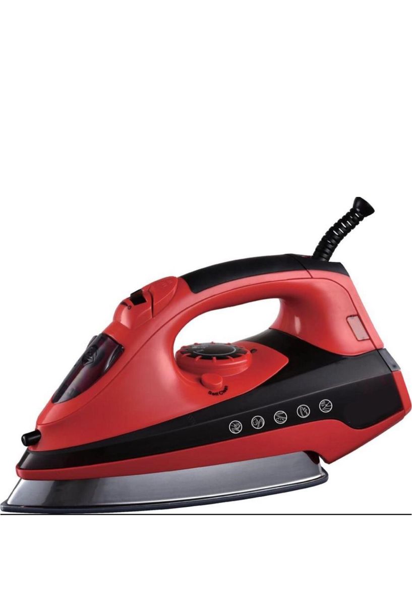 2000W Steam Iron Vertical, Self Cleaning & Teflon Soleplate Red