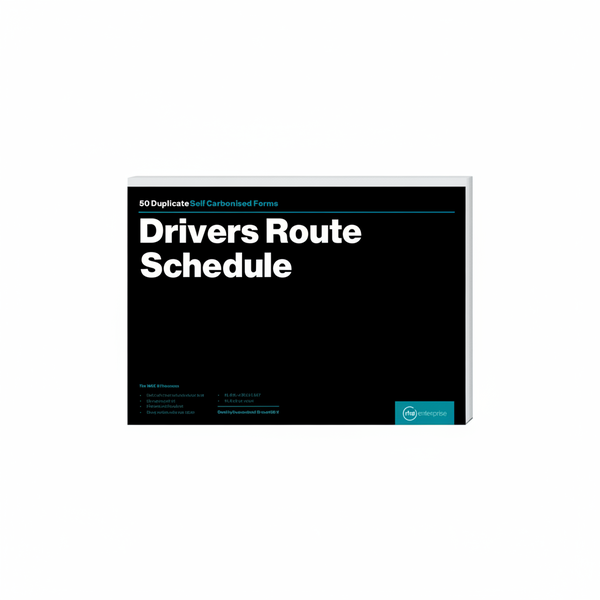 Driver's Trip Planner A4 50 Sheet Duplicate Pad for Scheduling