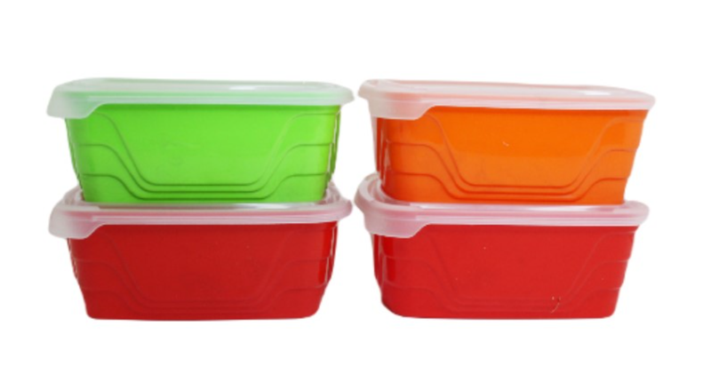 Set of 4 Plastic Lunchboxes