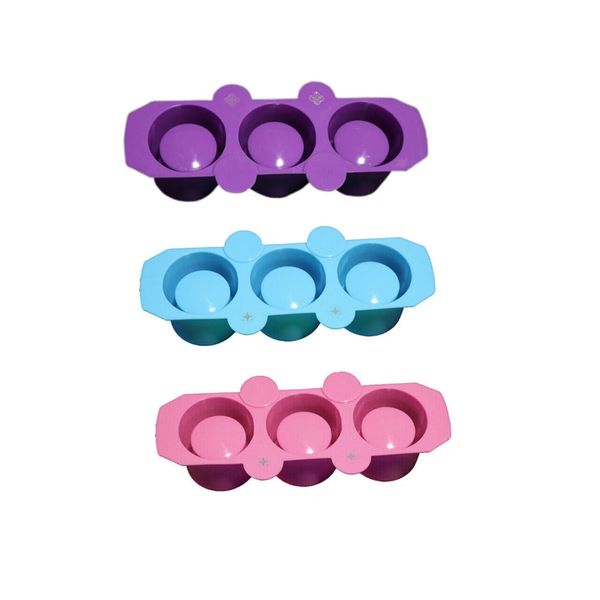 3 Piece Flower Pot Silicone Molds Ice Cup molds Cake Molds Polygonal Cup Molds