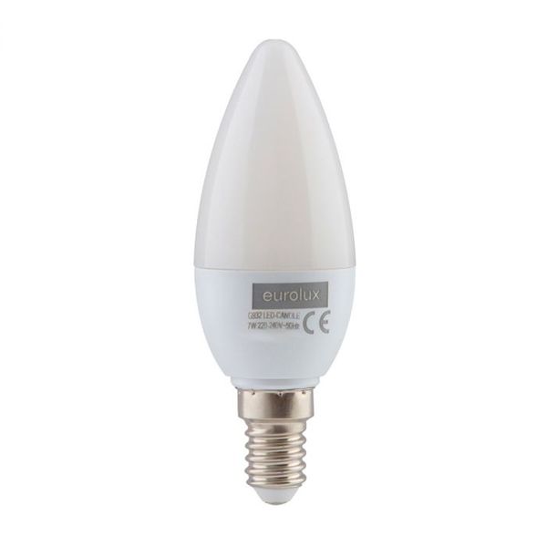 Eurolux - Led Candle Plastic 7W E14 Cw - 12 Pack