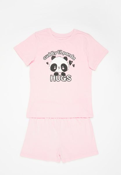 Printed Pj Set - Pink1