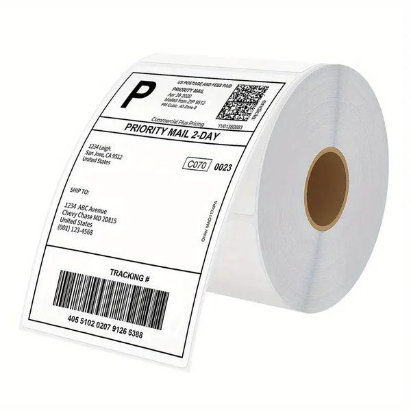 Direct Thermal Shipping Label - 10.16cm X 15.24cm, 500pcs/Roll