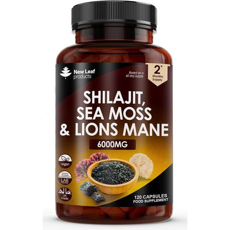Shilajit Sea Moss & Lions Mane High Strength Capsules 2 Month Supply Image