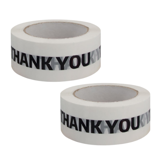 Packaging Tape Duct White &amp; Black 100m Quality Designer Gift Wrap (2 Pack)