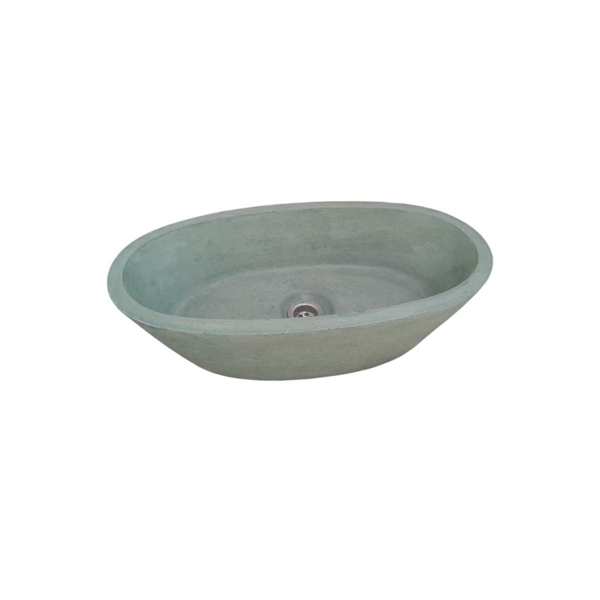 Calypso Green Bespoke Concrete Basin 56 x 29.5 x 15cm