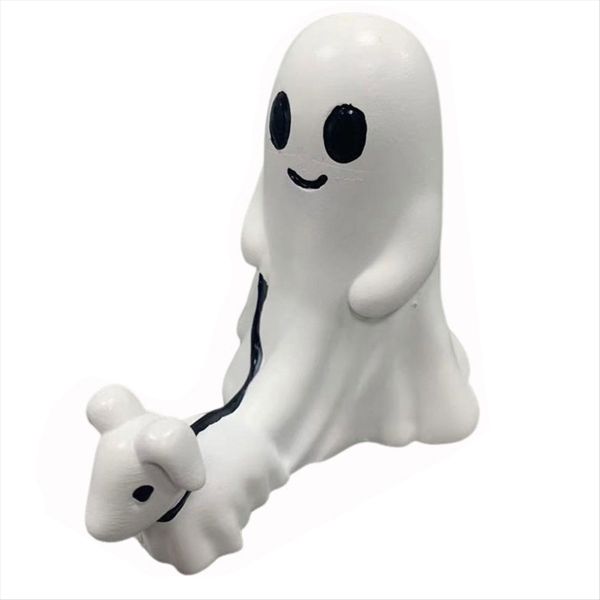 Ghost Walking Dog Statue Ghost Walking His Ghost Dog (Boy) Medium