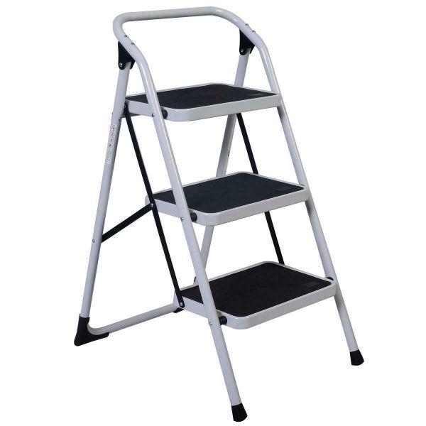 Ladder - Portable 3 Step Folding Ladder - Folding, Non Slip and Stable