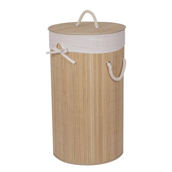 Sensea Bamboo Round Laundry Basket 60L