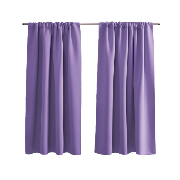 Bedroom &amp; Kitchen Blackout Thermal Curtains - Purple