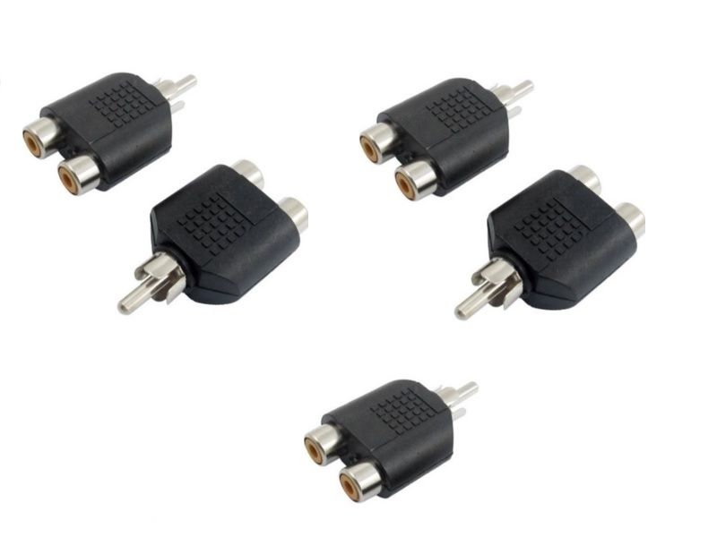 RCA Male x 2RCA Female x 5pack ( ZA-1RM-2RCAF-5P )