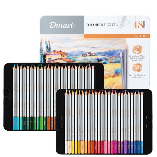 Dmast Premium Artist Colouring Pencil 48 Colors Metal Case