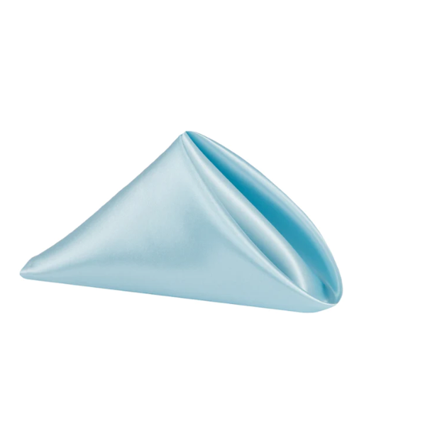 Satin Napkin - Baby Blue - Set of 10