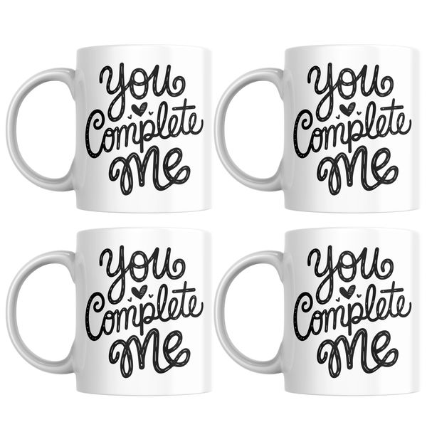 You Complete Me Mugs - Set of 4