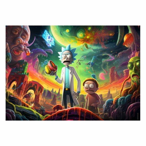 Rick and Morty Abstract - A1 poster
