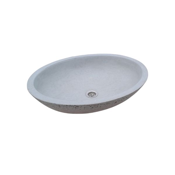 Exposed Aggregate Grey Angel's Rock Pool Concrete Basin/Sink 54.5x40x16.5cm