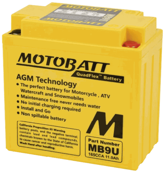 MOTOBATT Motorcycle Battery MB9U
