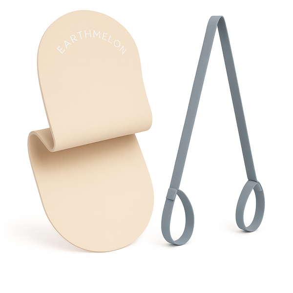 Earthmelon Pill-Shaped Oval Yoga Pilates Mat PU Rubber Unique Aesthetic