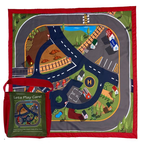 Road Map Play Mat, Machine Washable Picnic Blanket