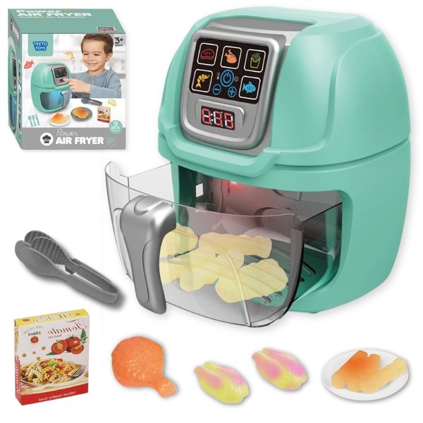 Air Fryer Toy Kitchen Playset for Children - Cooking Food Toys for Toddlers