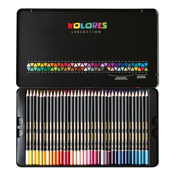 Kores Kolores Colour Pencils, Triangular, Assorted Colours, Box of 72
