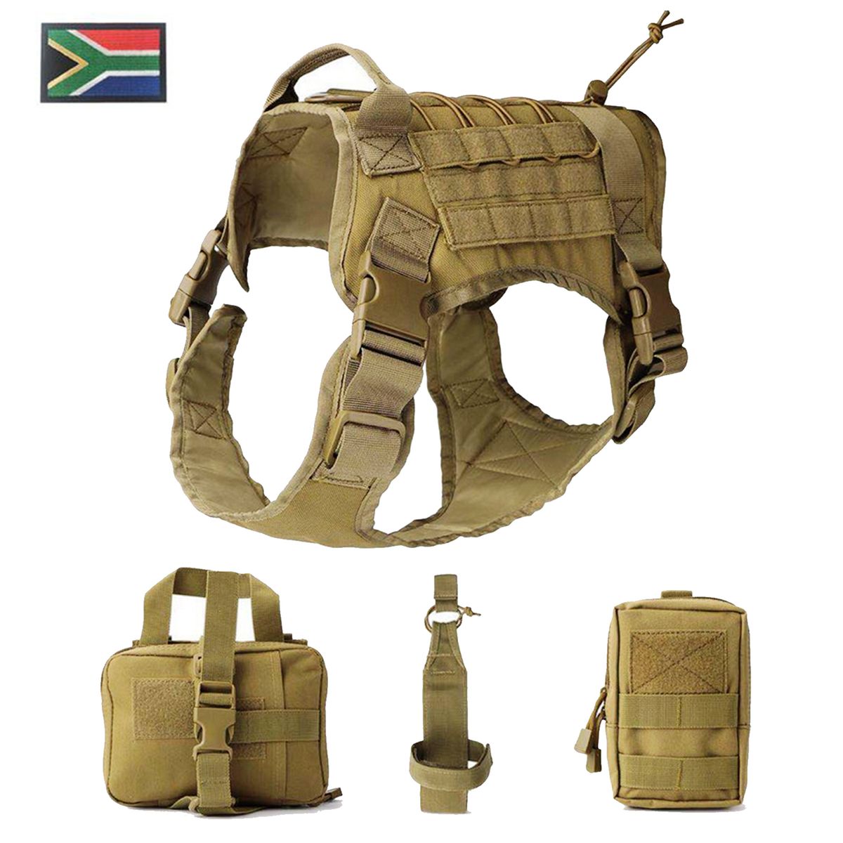 Tactical Dog Harness Vest Set – L