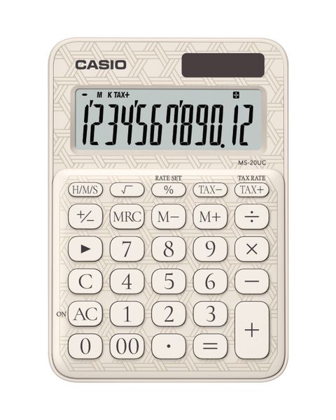 CASIO MS-20UC 12 Digit Desktop Calculator - Limited Edition Takekago White